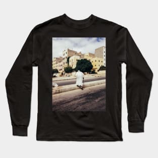 Old Man Crossing Street Long Sleeve T-Shirt